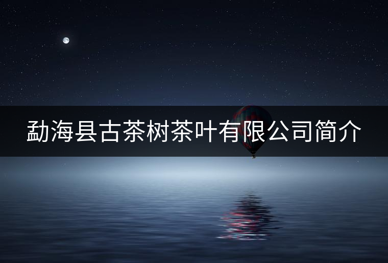 勐?？h古茶樹茶葉有限公司簡介