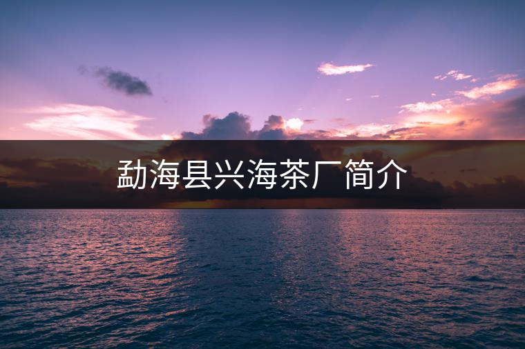 勐?？h興海茶廠簡(jiǎn)介