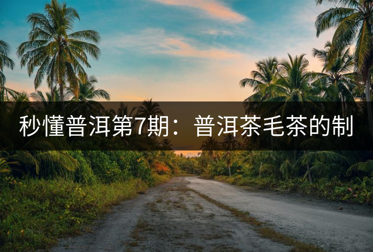 秒懂普洱第7期：普洱茶毛茶的制作工藝有幾道工序？