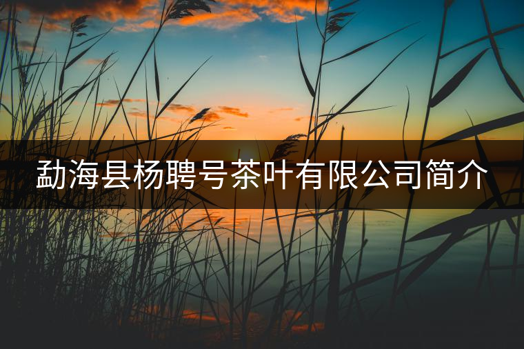 勐??h楊聘號茶葉有限公司簡介 勐海縣楊聘號茶葉有限公司簡介