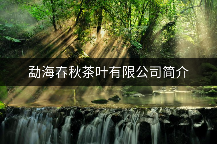 勐海春秋茶葉有限公司簡介 勐海春秋茶葉有限公司簡介