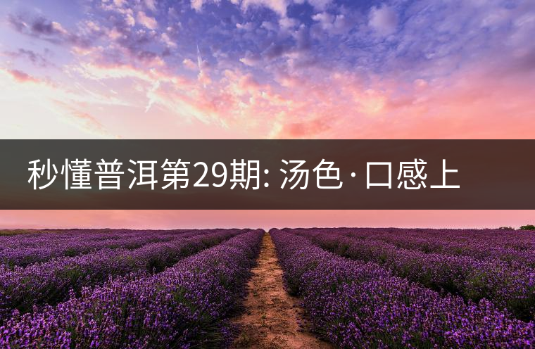 秒懂普洱第29期: 湯色·口感上怎么辨別干倉跟濕倉？
