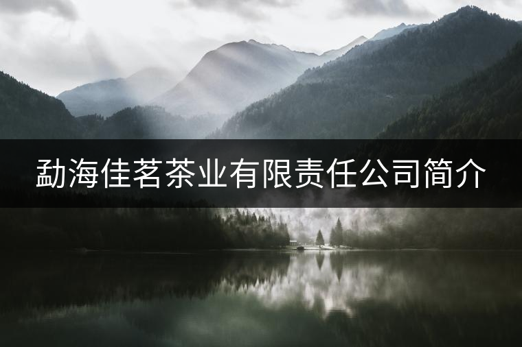 勐海佳茗茶業(yè)有限責任公司簡介