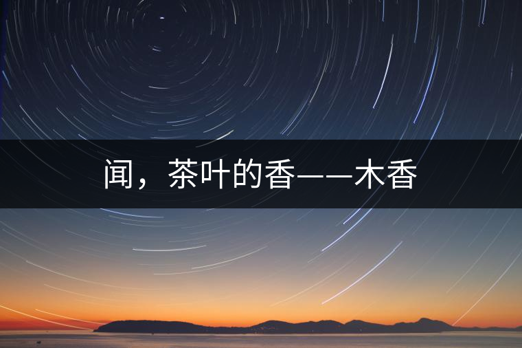 聞，茶葉的香——木香