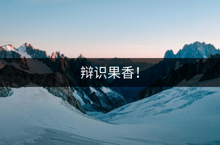 辯識(shí)果香！