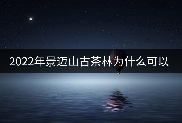 2022年景邁山古茶林為什么可以申遺？
