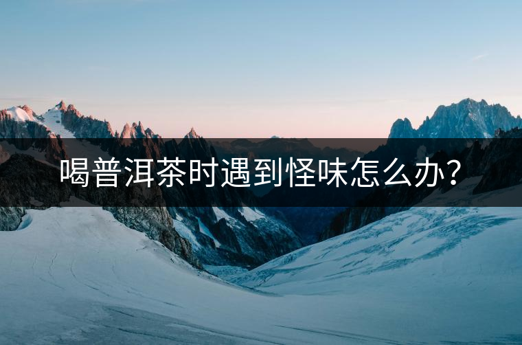 喝普洱茶時(shí)遇到怪味怎么辦？