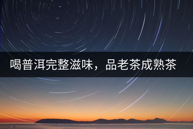 喝普洱完整滋味，品老茶成熟茶湯