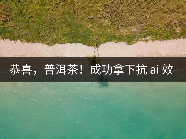恭喜，普洱茶！成功拿下抗 ai 效果第二名！