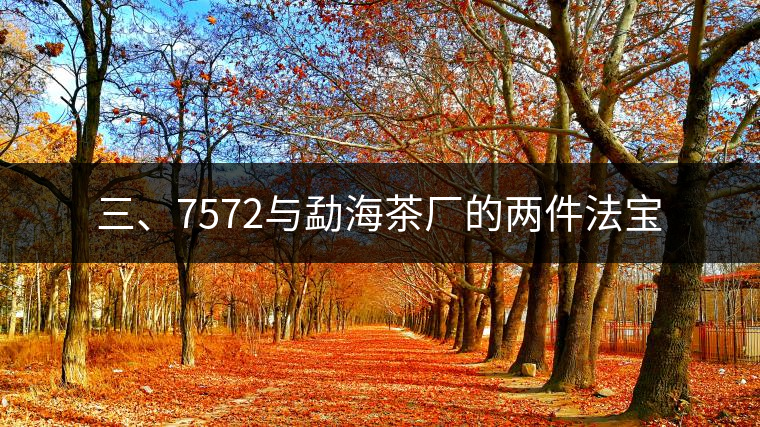 三、7572與勐海茶廠的兩件法寶