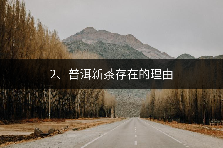 2、普洱新茶存在的理由