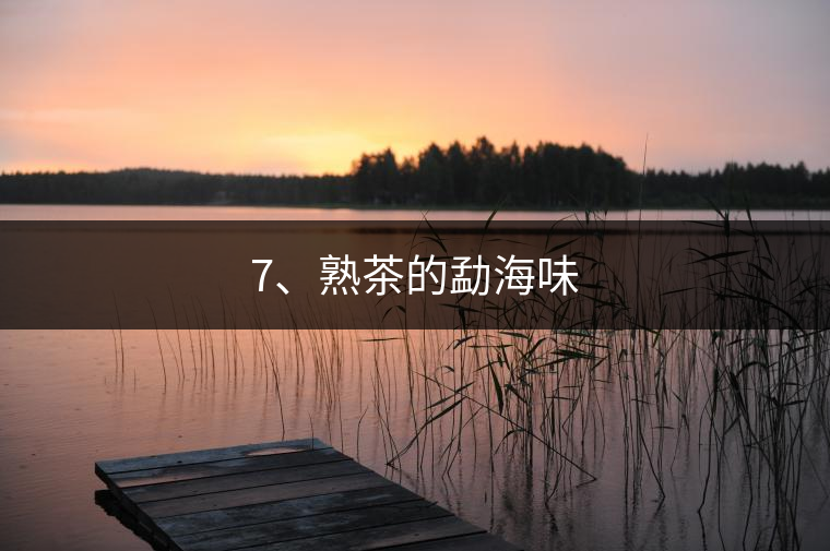 7、熟茶的勐海味