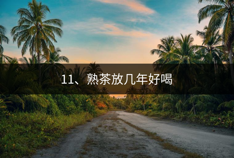 11、熟茶放幾年好喝