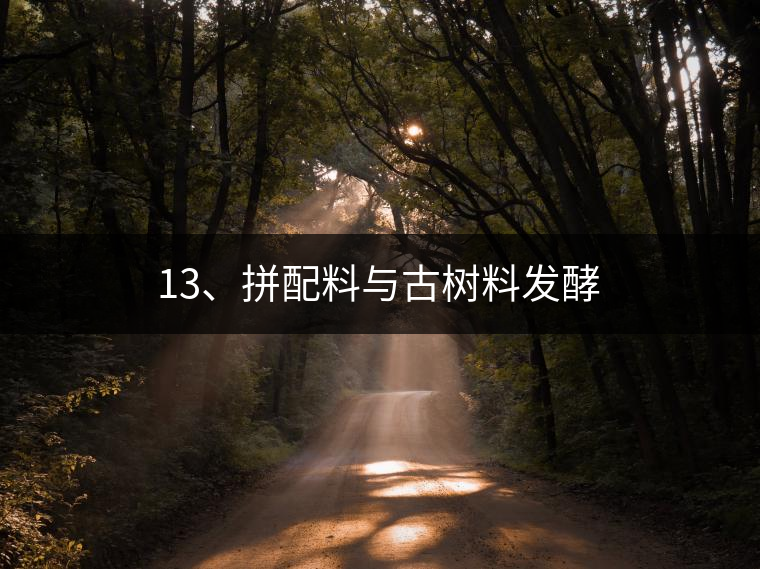 13、拼配料與古樹料發(fā)酵