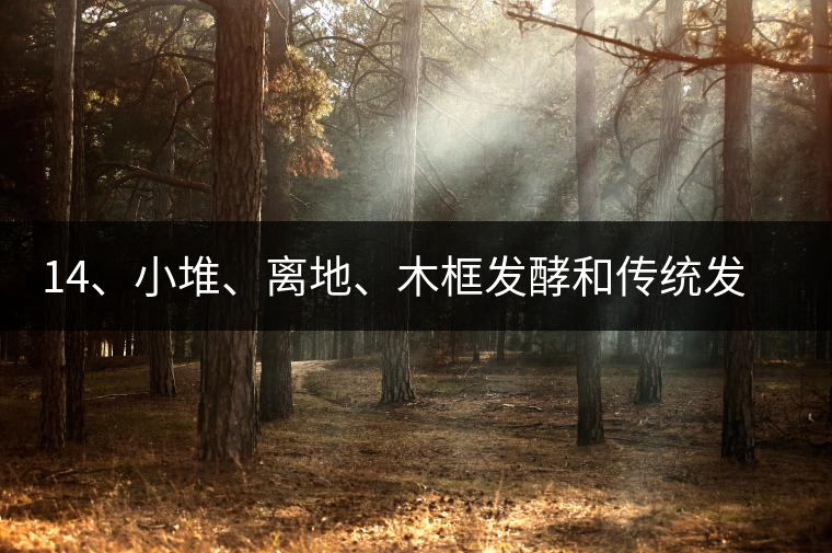 14、小堆、離地、木框發(fā)酵和傳統(tǒng)發(fā)酵