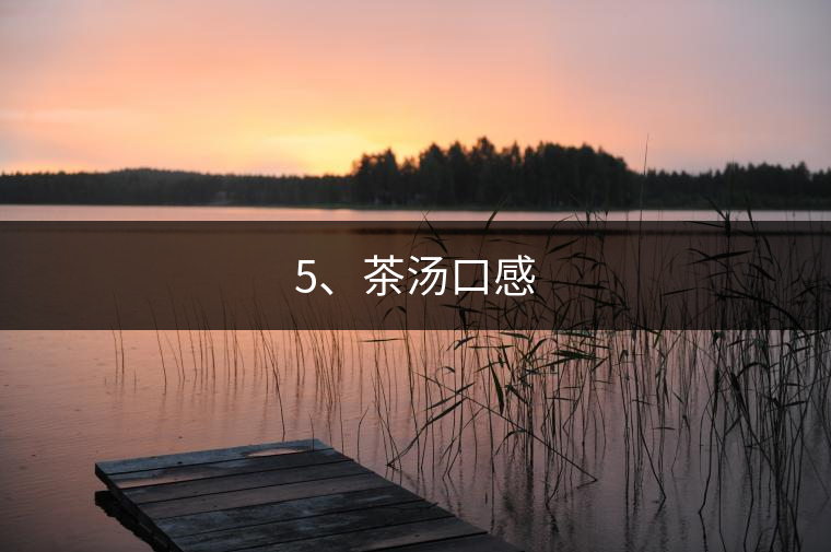 5、茶湯口感