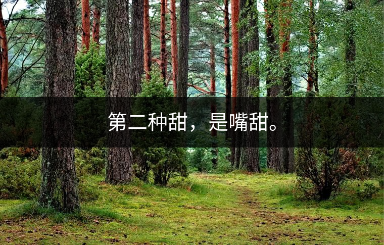 第二種甜，是嘴甜。