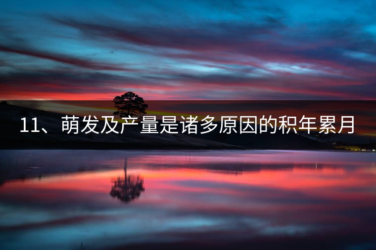 11、萌發(fā)及產(chǎn)量是諸多原因的積年累月的疊加。