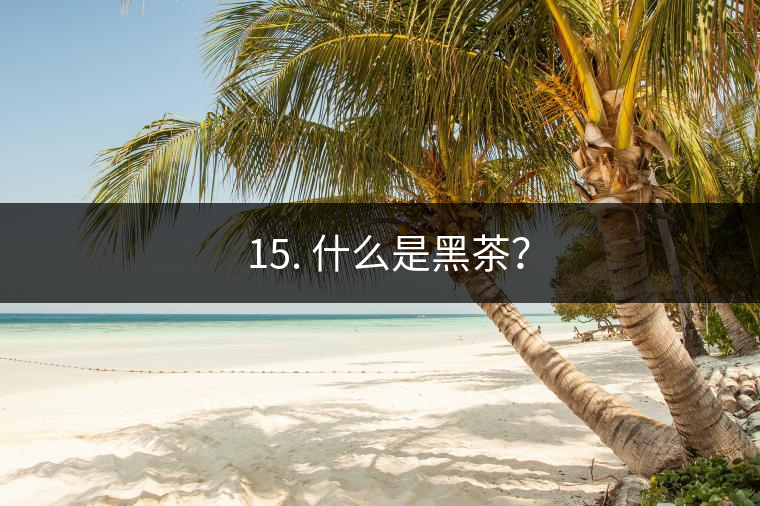 ? 15. 什么是黑茶？