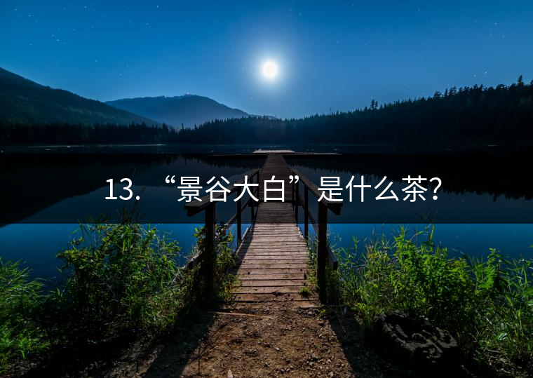 ? 13. “景谷大白”是什么茶？