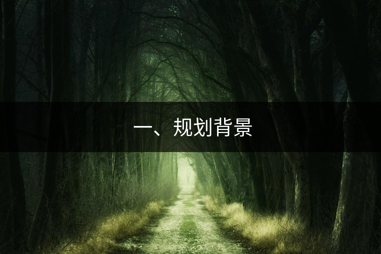 ?一、規(guī)劃背景 ?一、規(guī)劃背景
