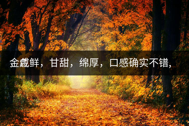 金色
，咸鮮，甘甜，綿厚，口感確實不鐠,還有上升空間。